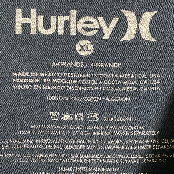EUC HURLEY SURF T-SHIRT XL - Picture 4 of 5